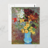 Vincent van Gogh - Vase met Dagen en Anemones Briefkaart (Voorkant / Achterkant)