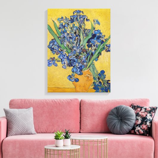 Vincent van Gogh - Vase met Irises Canvas Afdruk (Insitu (Woonkamer))