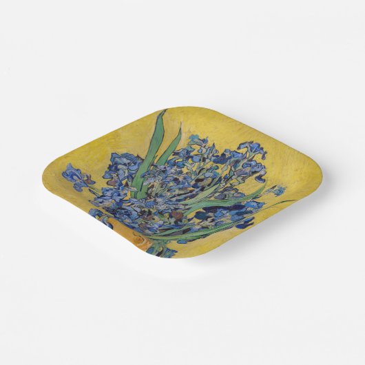 Vincent van Gogh - Vase met Irises Papieren Bordje (Gebogen)