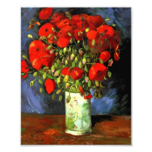 Vincent Van Gogh Vase met Red Poppies Floral Art Foto Afdruk