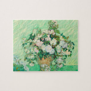 Vincent Van Gogh Vase met roze Roses Fine Art Legpuzzel