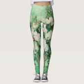 Vincent van Gogh Vase met roze Roses GalleryHD Leggings (Voorkant)