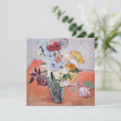 Vincent van Gogh - Vase met Rozen en Anemones Bedankkaart (Staand voorkant)