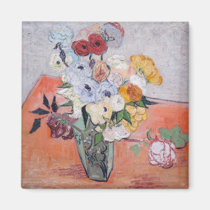 Vincent van Gogh - Vase met Rozen en Anemones Magneet