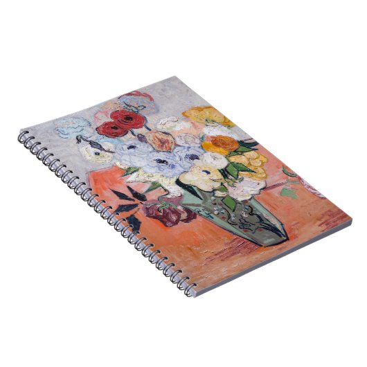 Vincent van Gogh - Vase met Rozen en Anemones Notitieboek (Rechterzijde)