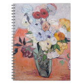 Vincent van Gogh - Vase met Rozen en Anemones Notitieboek (Voorkant)