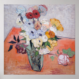 Vincent van Gogh - Vase met Rozen en Anemones Poster