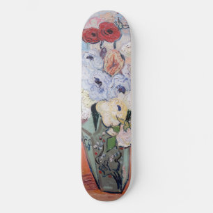 Vincent van Gogh - Vase met Rozen en Anemones Skateboard
