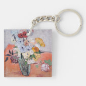 Vincent van Gogh - Vase met Rozen en Anemones Sleutelhanger (Achterkant)
