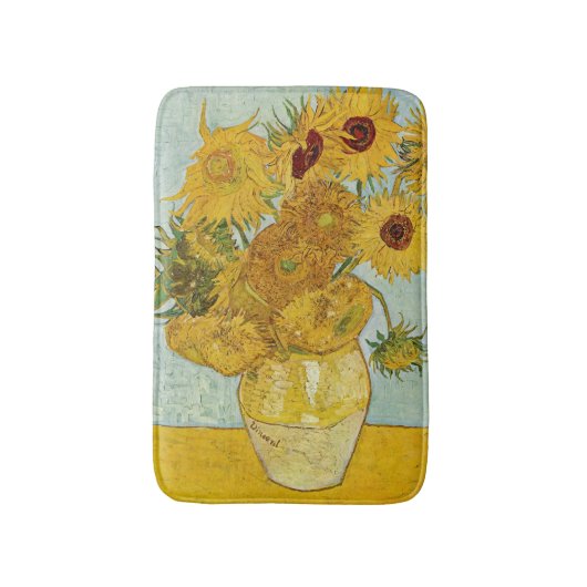 Vincent Van Gogh - Vase met twaalf zonnebloemen Badmat (Voorkant Verticaal)