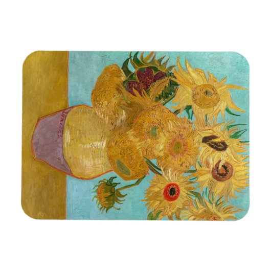 Vincent Van Gogh - Vase met twaalf zonnebloemen Magneet (Horizontaal)