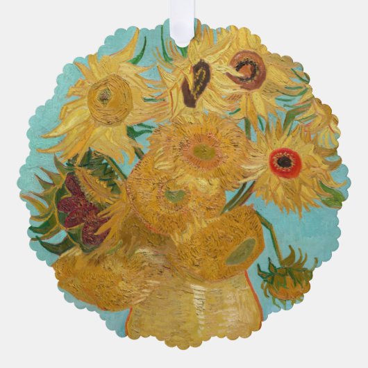 Vincent Van Gogh - Vase met twaalf zonnebloemen Ornament Kaart (Voorkant)