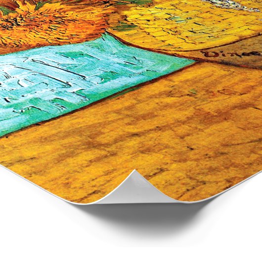 Vincent Van Gogh - Vase met twaalf zonnebloemen Poster (Hoek)
