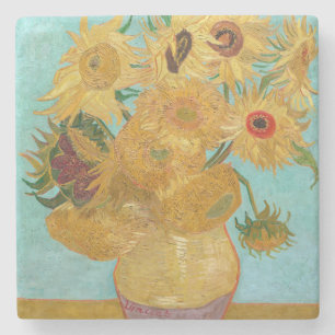 Vincent Van Gogh - Vase met twaalf zonnebloemen Stenen Onderzetter