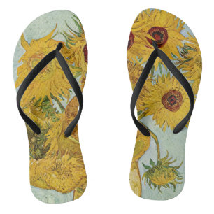Vincent Van Gogh - Vase met twaalf zonnebloemen Teenslippers