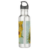 Vincent Van Gogh - Vase met twaalf zonnebloemen Waterfles (Achterkant)