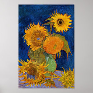 Vincent van Gogh - Vase met vijf zonnebloemen Poster