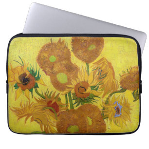Vincent van Gogh - Vase met vijftien zonnebloemen Laptop Sleeve