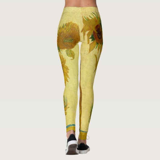 Vincent van Gogh - Vase met vijftien zonnebloemen Leggings (Achterkant)