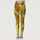 Vincent van Gogh - Vase met vijftien zonnebloemen Leggings (Voorkant)