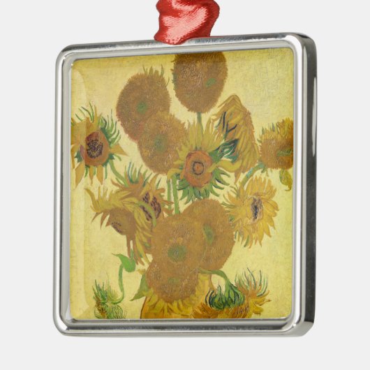 Vincent van Gogh - Vase met vijftien zonnebloemen Metalen Ornament (Links)