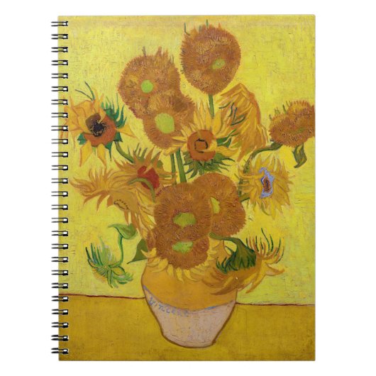 Vincent van Gogh - Vase met vijftien zonnebloemen Notitieboek (Voorkant)