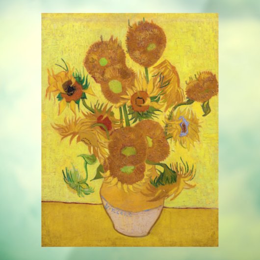 Vincent van Gogh - Vase met vijftien zonnebloemen Raamsticker (Vel 3)