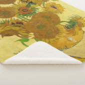 Vincent van Gogh - Vase met vijftien zonnebloemen Sherpa Deken (3/4)