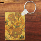 Vincent van Gogh - Vase met vijftien zonnebloemen Sleutelhanger (Achterkant)
