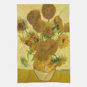Vincent van Gogh - Vase met vijftien zonnebloemen Theedoek