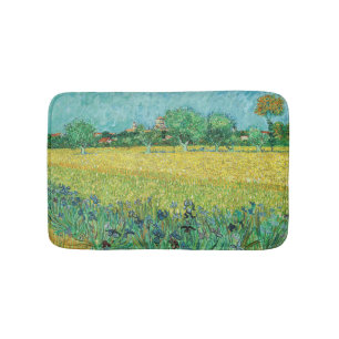 Vincent van Gogh - Veld met irissen bij Arles Badmat