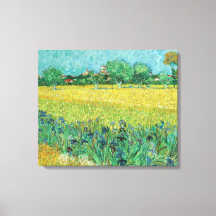 Vincent van Gogh - Veld met irissen bij Arles Canvas Afdruk