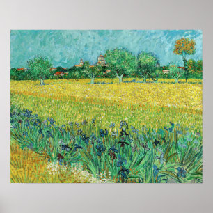 Vincent van Gogh - Veld met irissen bij Arles Poster