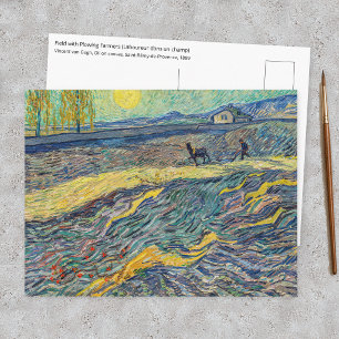 Vincent van Gogh - Veld met ploegende boeren Briefkaart