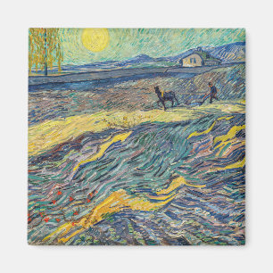 Vincent van Gogh - Veld met ploegende boeren Magneet