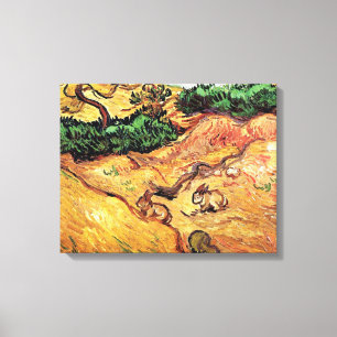 Vincent Van Gogh - Veld met Twee Konijnen Kunstwer Canvas Afdruk