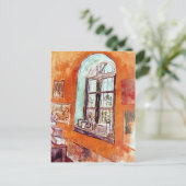 Vincent van Gogh - Venster van Vincent's Studio Briefkaart (Staand voorkant)