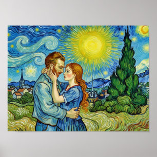 Vincent Van Gogh verliefd -- WONKY ART Poster
