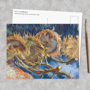 Vincent van Gogh - Vier Afgesneden Zonnebloemen Briefkaart