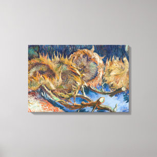 Vincent van Gogh - Vier Afgesneden Zonnebloemen Canvas Afdruk