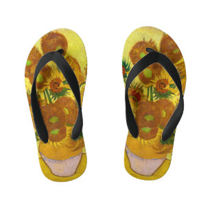 Vincent Van Gogh Vijftien Zonnebloemen In Een Vaas Kinder Teenslippers