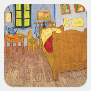 Vincent van Gogh - Vincent's Bedroom in Arles Vierkante Sticker