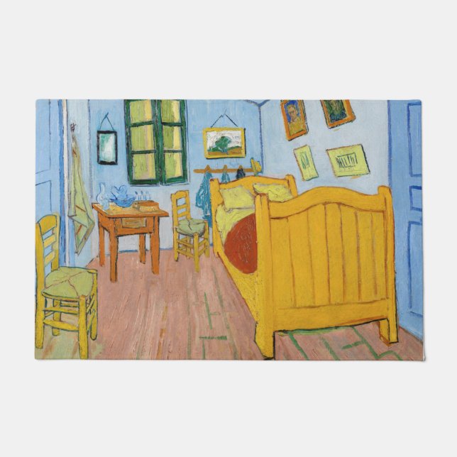 Vincent Van Gogh - Vincent's slaapkamer in Arles Deurmat (Voorkant)