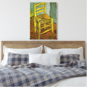 Vincent van Gogh - Vincent's stoel met zijn pijp Canvas Afdruk (Insitu (Slaapkamer))