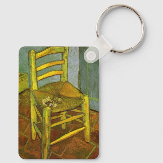 Vincent van Gogh - Vincent's stoel met zijn pijp Sleutelhanger (Achterkant)