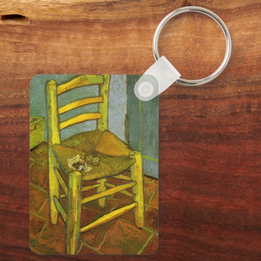 Vincent van Gogh - Vincent's stoel met zijn pijp Sleutelhanger (Achterkant)