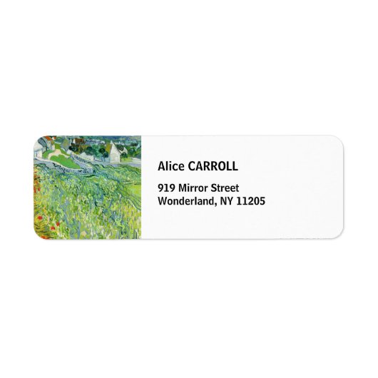 Vincent van Gogh - Vineyards bij Auvers Etiket (Voorkant)