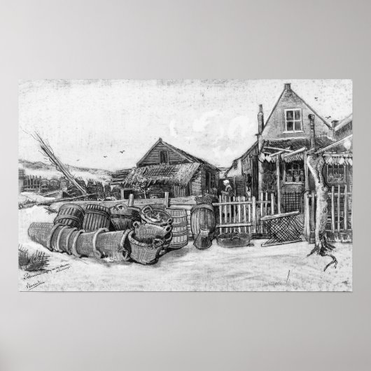Vincent van Gogh | Visdroogschuur, Scheveningen Poster (Voorkant)