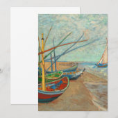 Vincent Van Gogh Vissen Boats Kaart (Voorkant / Achterkant)