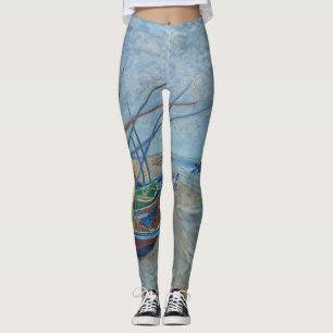 Vincent Van Gogh - Vissen boten op het strand Leggings